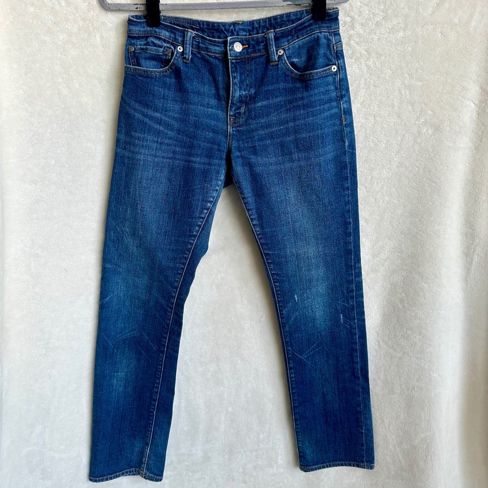 Denim Supply Ralph Lauren Straight Jeans Med Wash Americana Patch Mens 30x30